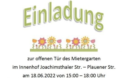 Tag der offenen Tür im Mietergarten “Joachimsthaler Carree”