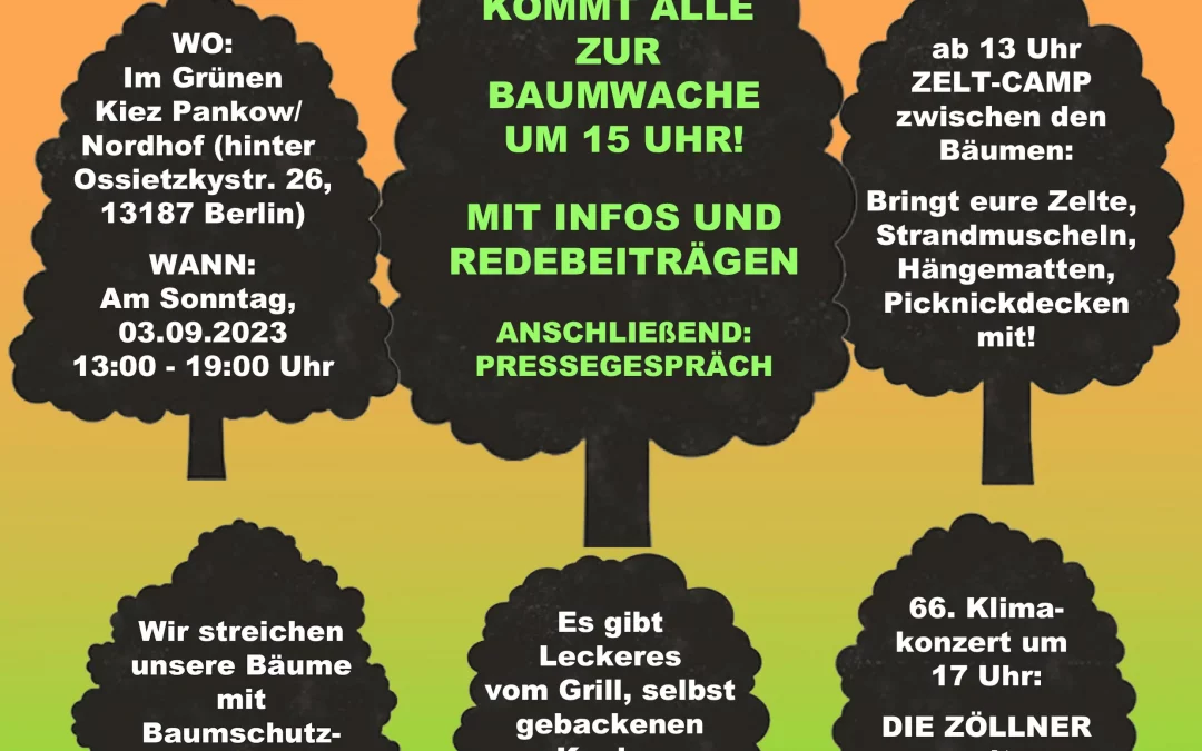 Grüner Kiez Pankow: Kommt alle zum Baumschutz-Aktionstag