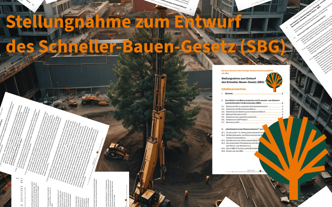 SBG – Stellungnahme des BBNS zum Schneller Bauen Gesetz