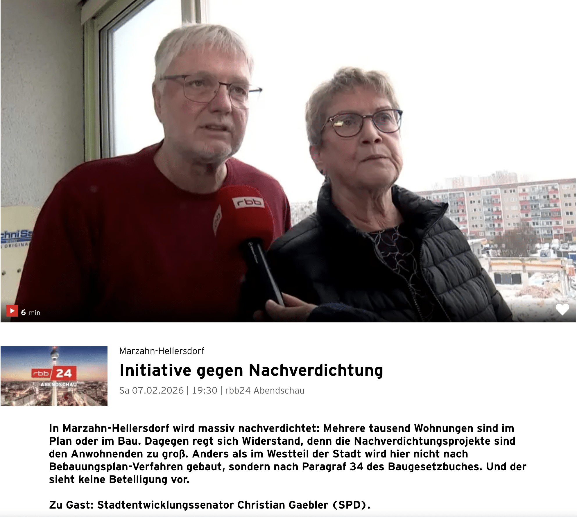 Nachverdichtung Marzahn Kleeblatt-Passage Bürgerinitiative gegen Hochhäuser